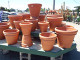 Rolled Rim Clay Pots from Italy