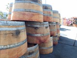 Wine Barrels available in 1/4, 1/2, 3/4, and whole sizes.